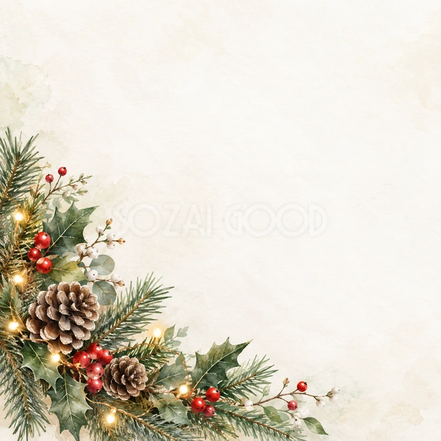 クリスマス飾り・正方形の背景
