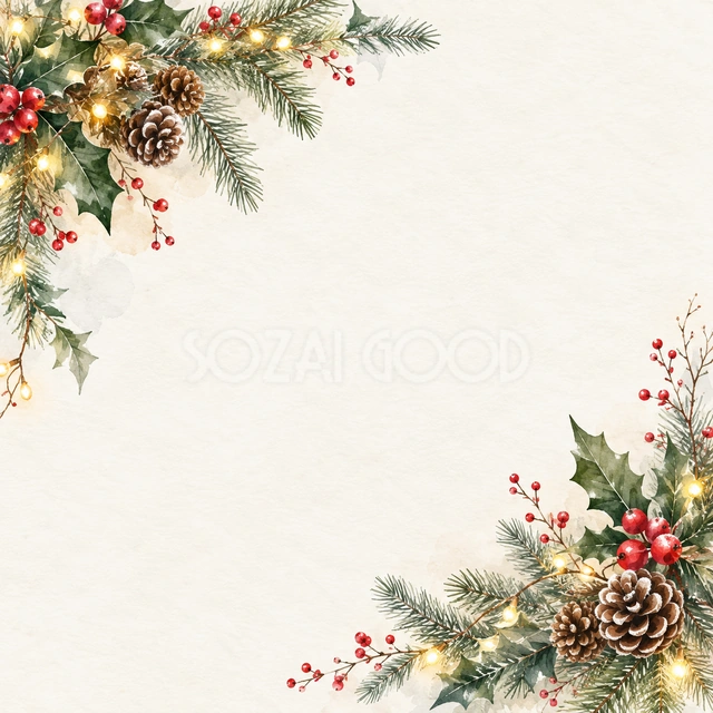 クリスマス飾り・正方形の背景