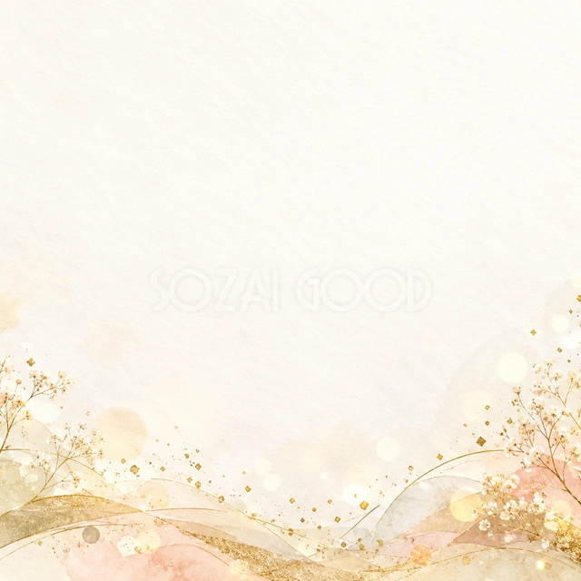 金の紙吹雪・正方形の背景