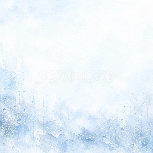 曇りガラスと雨のしずく・正方形の背景