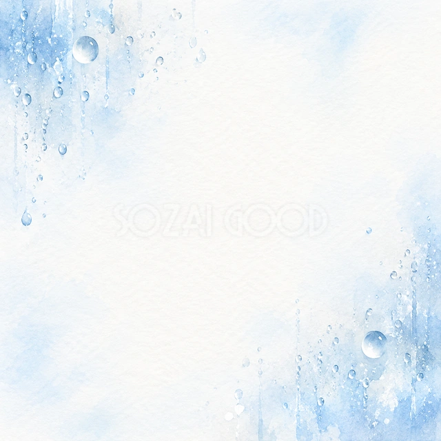 雨粒と二つの光・正方形の背景