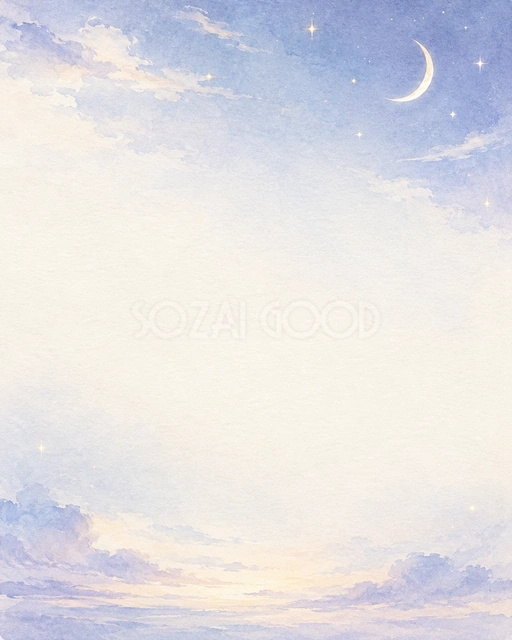 小さな月と星のかけら・縦長の背景