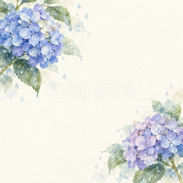対角に咲く青紫の花・正方形の背景