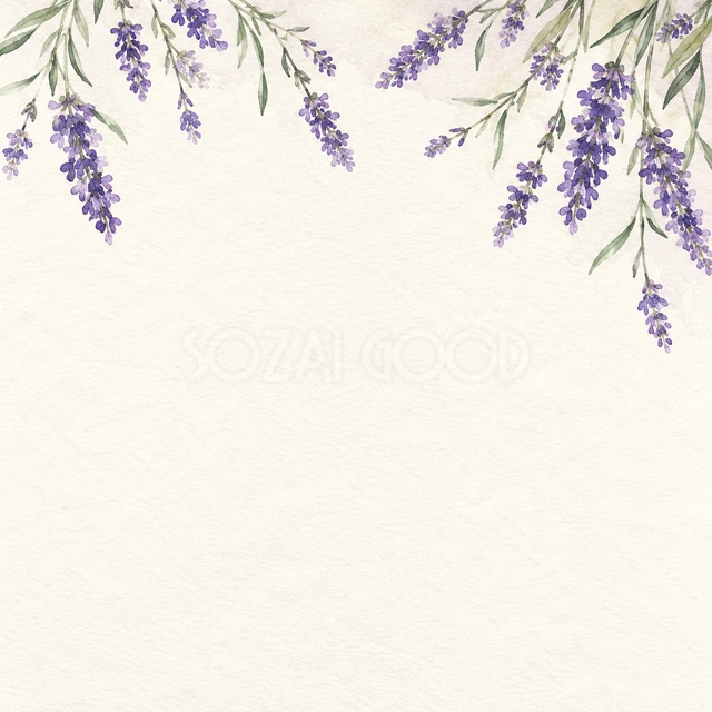 頭上の花穂と薄い布・正方形の背景