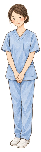 看護師のご挨拶の水彩イラスト