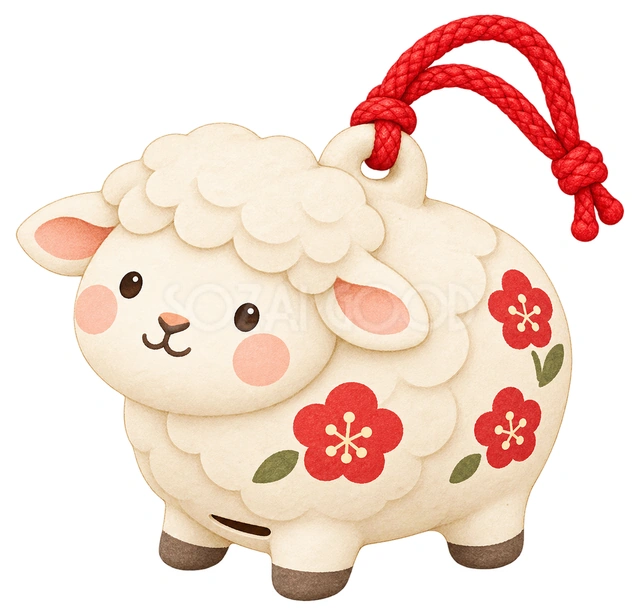 梅柄の羊土鈴