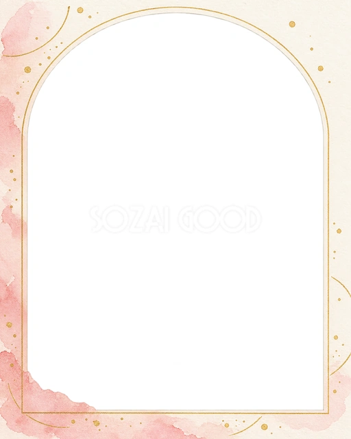 桜色の余白のフレームです