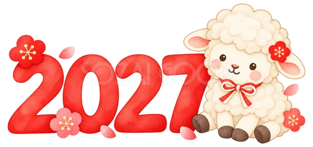 2027に寄り添う羊