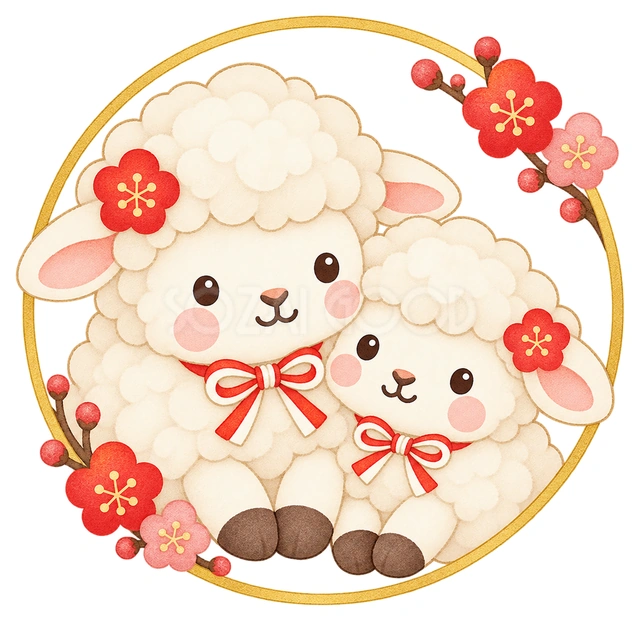 金の輪と羊夫婦