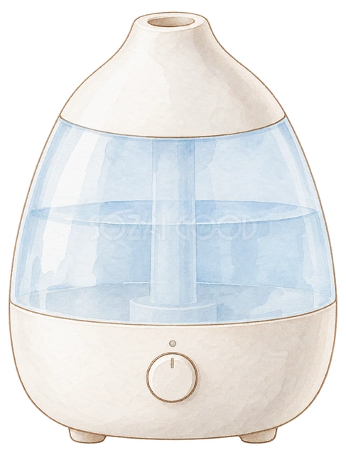 無地の加湿器の水彩イラスト