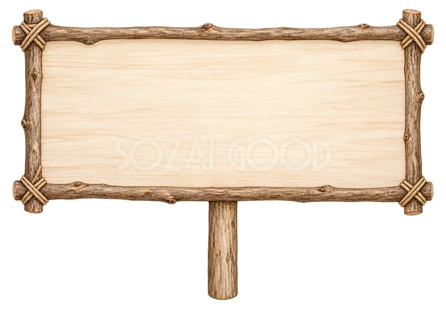 枝枠のガーデン看板です