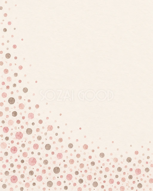 手描きの不揃いドット・縦長の背景です