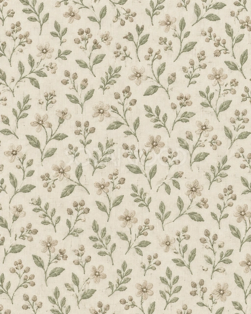 刺繍風の花模様・縦長の背景です