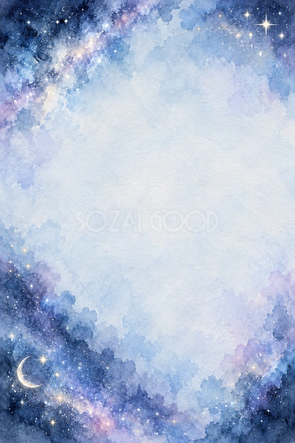 星くずの淡い帯の縦長背景です