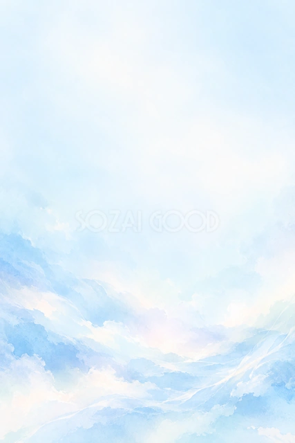 空色と白のやわらかな光・下側に色が広がるの縦長背景です