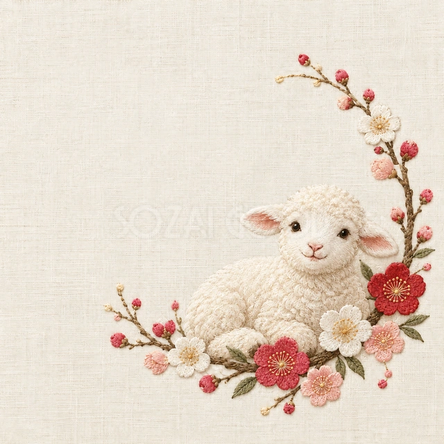 刺繍の花冠（文字なし）