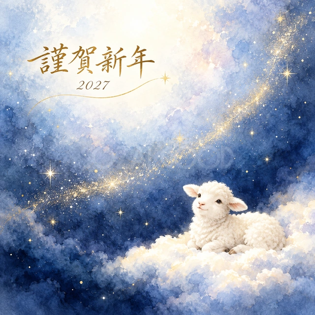 天の川の願い（文字あり）