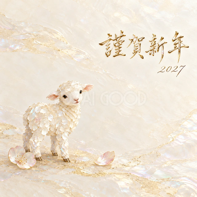 真珠色の貝細工（文字あり）