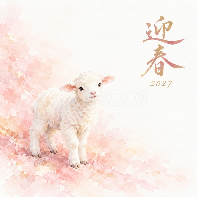 淡桃のグラデーション（文字あり）