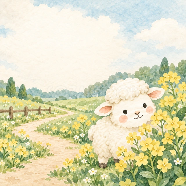 菜の花のかくれんぼ（文字なし）