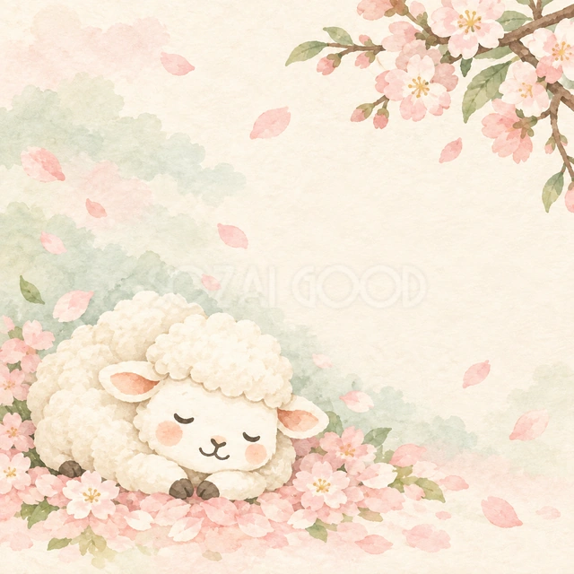 桜の花びらのおふとん（文字なし）