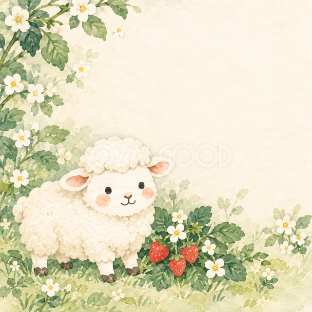 いちごの小さな庭（文字なし）