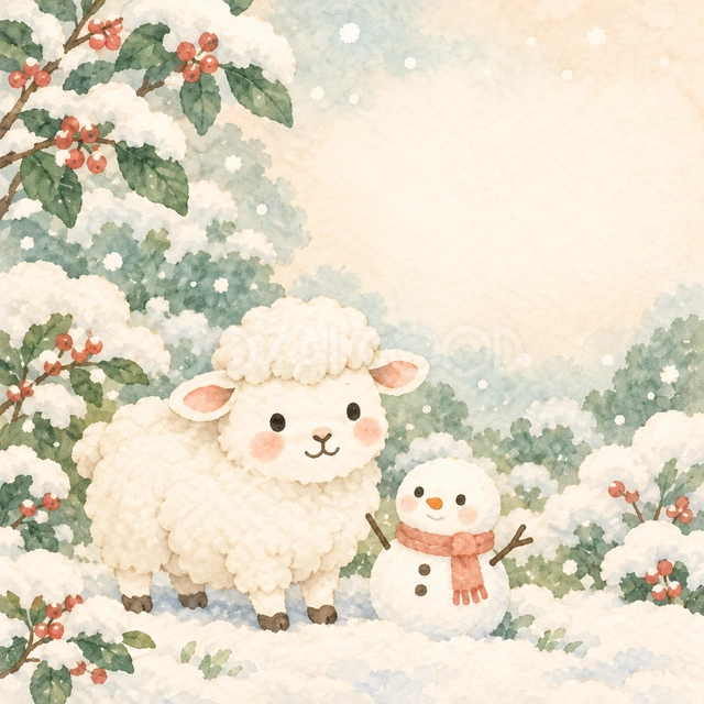 雪だるまのおともだち（文字なし）