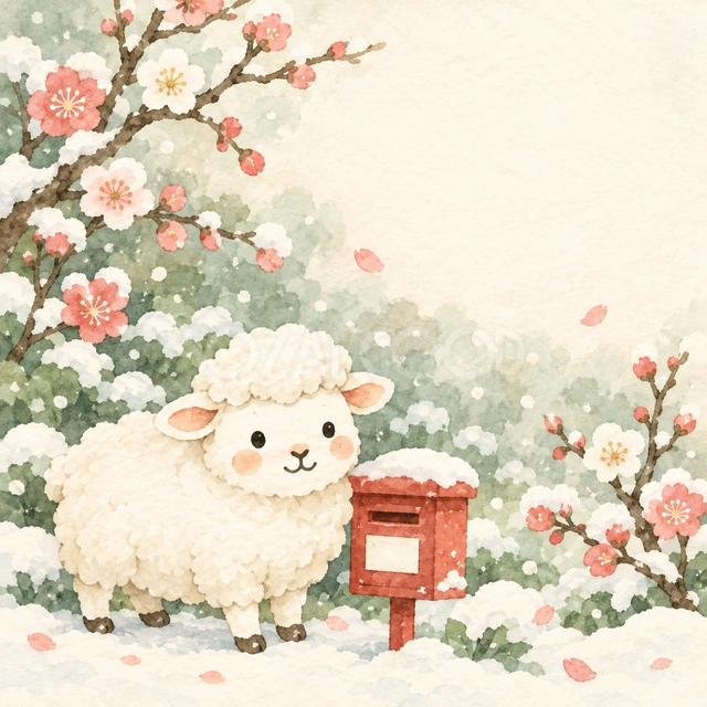 雪のポスト（文字なし）
