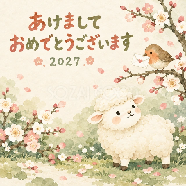 小鳥からのお手紙（文字あり）