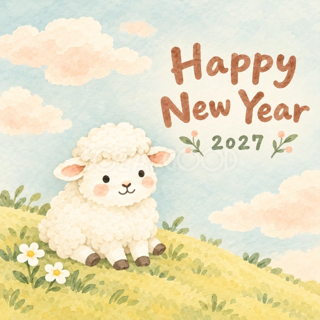 春のたまご色の丘（文字あり）