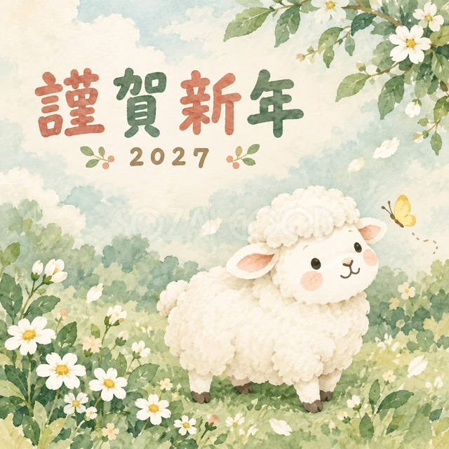 ちょうちょと目があって（文字あり）