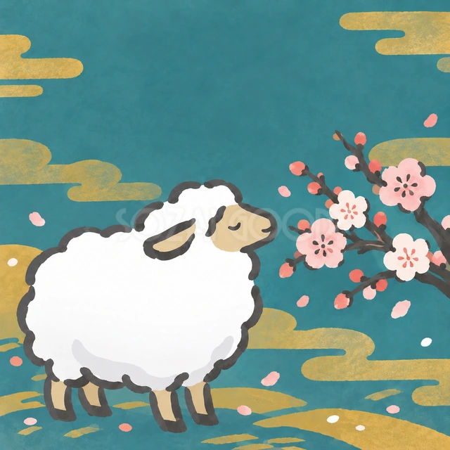 梅の香りに目を細めて（文字なし）