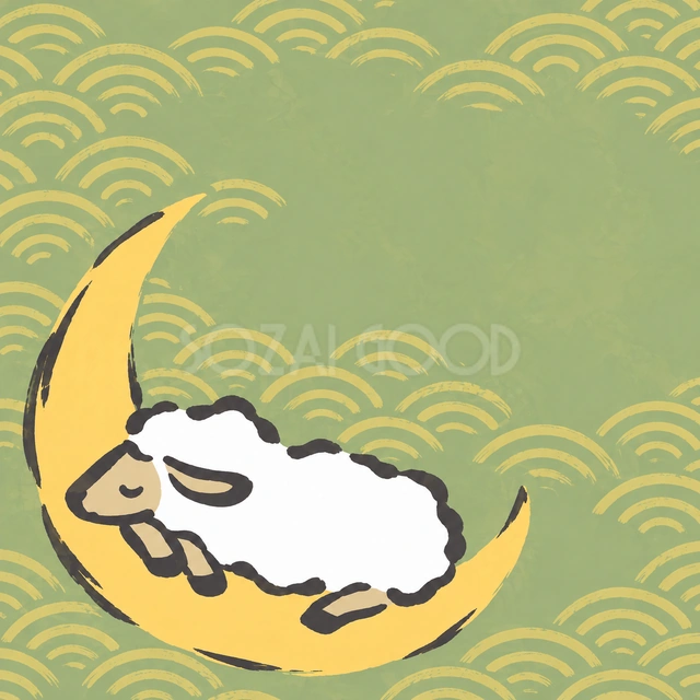 三日月のおふとん（文字なし）