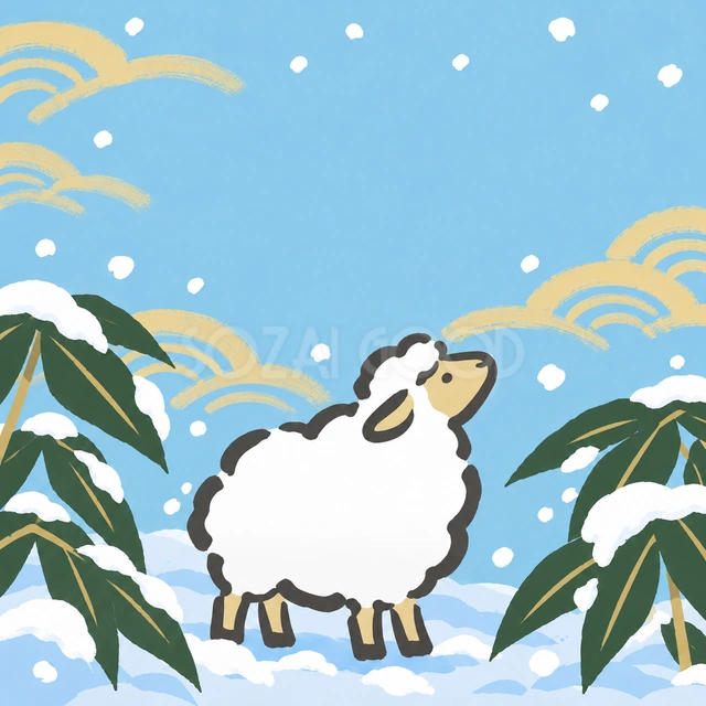 笹の雪を見上げて（文字なし）