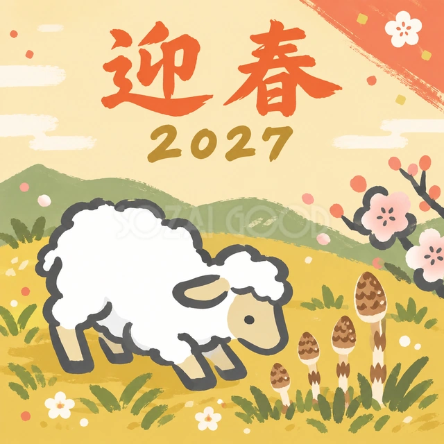 つくしの芽と子羊（文字あり）