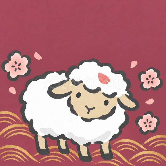 前髪に梅ひとひら（文字なし）