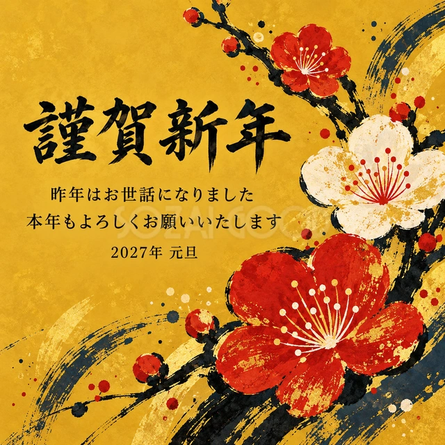 梅花のリズム（文字あり）