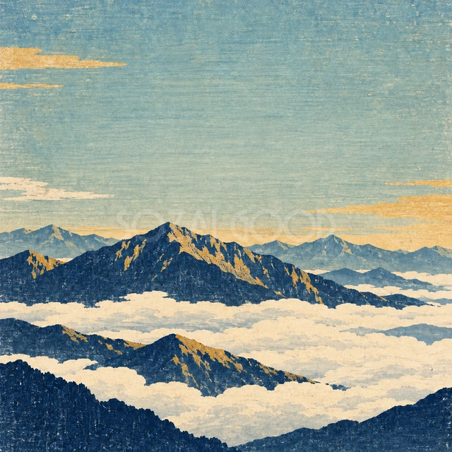 山と雲海（文字なし）