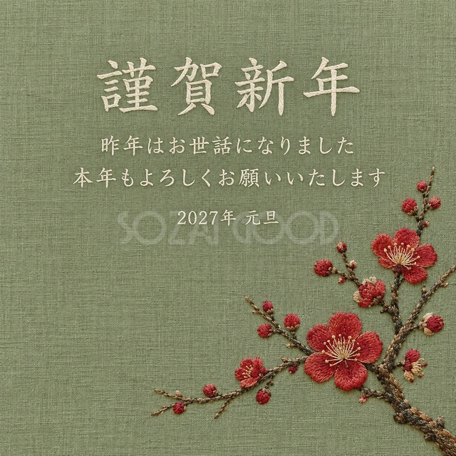 梅の糸（文字あり）