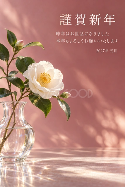 硝子の花器（文字あり）