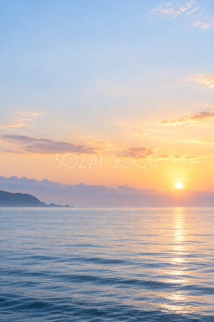 静かな海の水平線（文字なし）