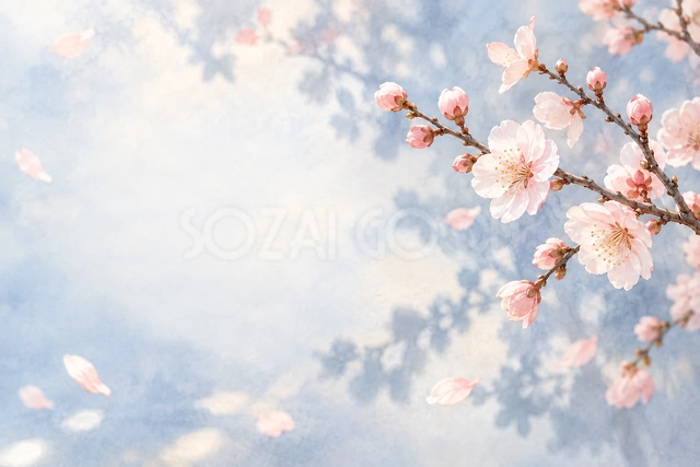 桜の淡い影（文字なし）