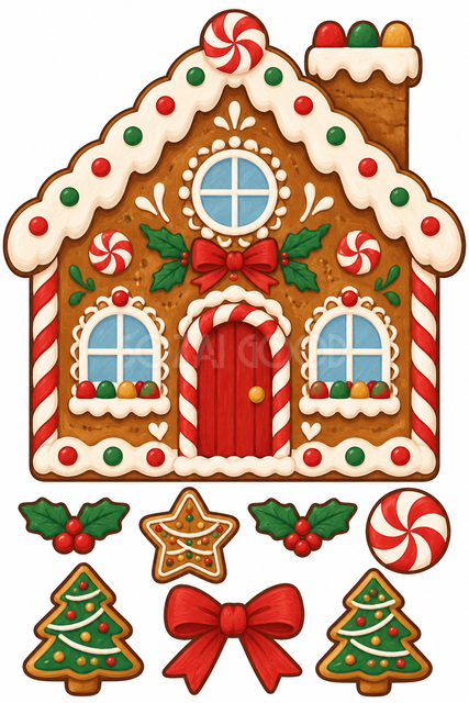 クリスマスのお菓子の家