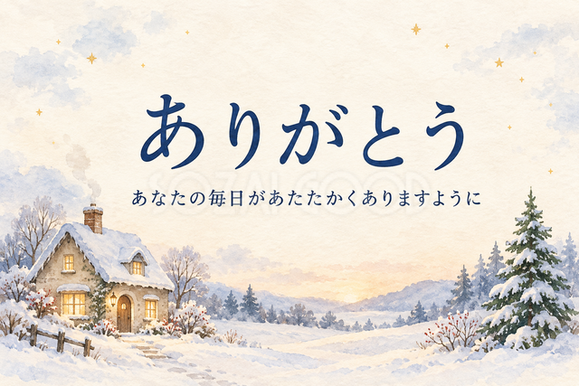 あかりの灯る家のお礼カード