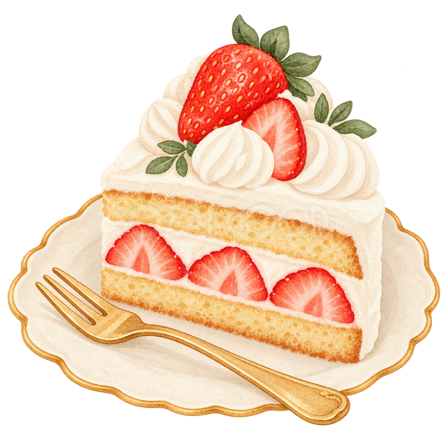 いちごのケーキの挿絵