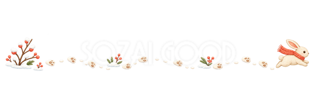 冬の足あとのライン