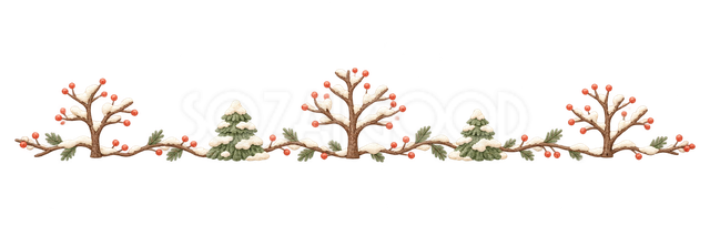 冬の木立のライン