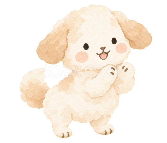拍手して応援する犬