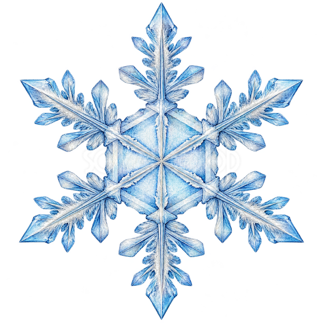 角が透ける雪の結晶