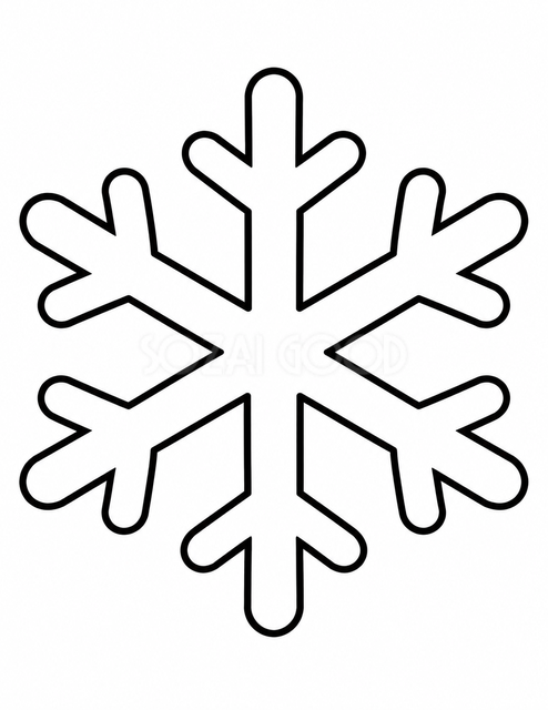 雪の結晶の塗り絵